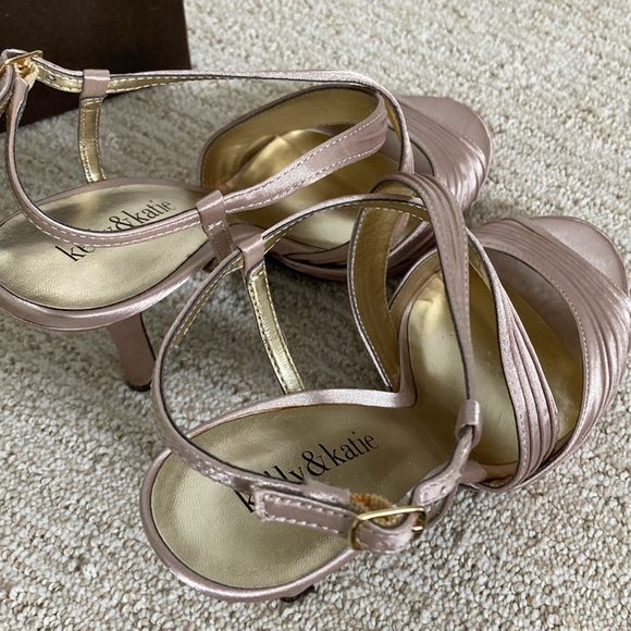 Wide Width Satin Formal Crossover Heels - Picture 8 of 10